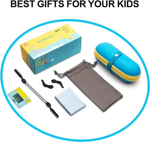 Miniatura 6 de Gafas de sol polarizadas para niños y niñas, deportes TPEE marco flexible de goma para jóvenes, adolescentes, niños de 6 a 12 años