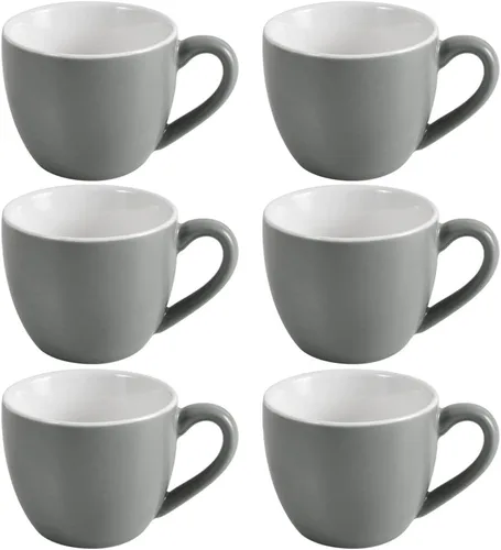 Miniatura 13 de homEdge Mini taza de café de porcelana, 3 onzas / 90 ml, pequeñas tazas de café demitasse para expreso, té - Juego de 6, multicolor