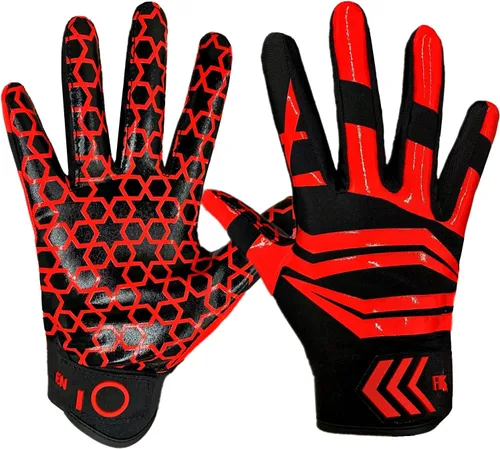 Miniatura 8 de FINGER TEN Guantes receptores de fútbol para hombre, ultra pegajosos y antideslizantes para un apoyo y protección superiores, agarre elegante