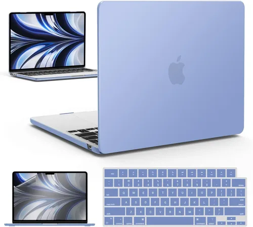 Miniatura 44 de IBENZER Funda para MacBook Air de 13 pulgadas 2026 2025 2024 2023 2022 M4 A3240 M3 A3113 M2 A2681, funda rígida con cubierta de teclado ScreenFilm