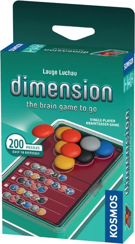 Dimension: The Brain Game to Go - Juego de rompecabezas de apilamiento 3D con 200 desafíos y 4 niveles de dificultad para edades de 8 años en