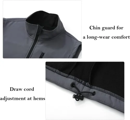 Miniatura 18 de Msmsse Chaleco ligero para hombre, con cuello alto, sin mangas, para senderismo, correr, golf