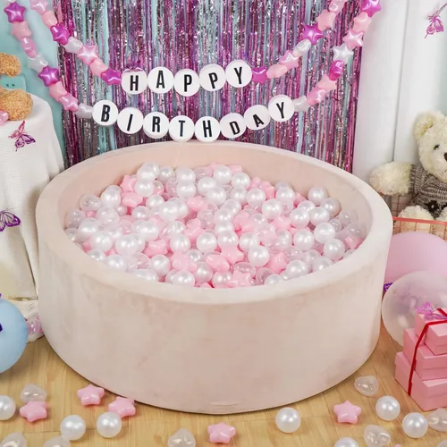 Miniatura 7 de STARBOLO Pelotas de bolas con forma de corazones de estrella para niños pequeños – 50, 100, 200, 500, bolas de juguete de plástico, formas