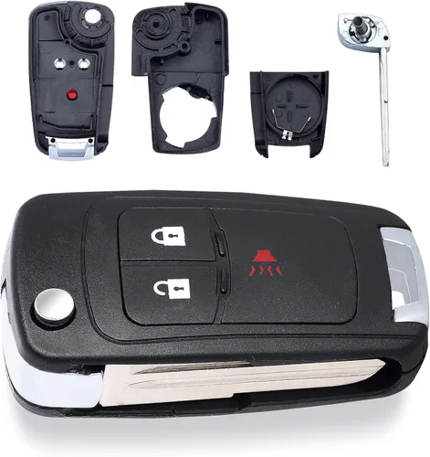 Miniatura 6 de Keymall Carcasa de llave abatible de repuesto para Chevrolet Spark 2012 2013 2014 2015 2016 A2GM3AFUS03 3 botones, solo la carcasa de la llave