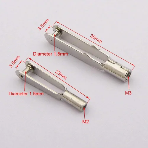 Miniatura 3 de Pieza de repuesto para 10 abrazaderas de metal M3 M2 extremo de barra de empuje servo brazo de enlace para avión RC Fix Wing KT Avión