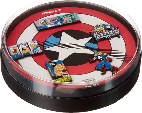 Miniatura 29 de Marvel Studios: The Falcon y The Winter Soldier - Juego de 5 pines de solapa con base de metal y esmalte con caja circular de 6.3 pulgadas