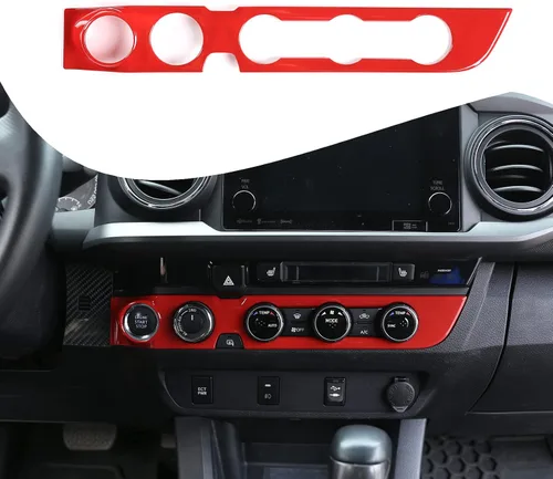 Miniatura 21 de Lcojicep Cubierta de panel de botón de aire acondicionado, accesorios de automóvil compatibles con Tacoma 2016-2020
