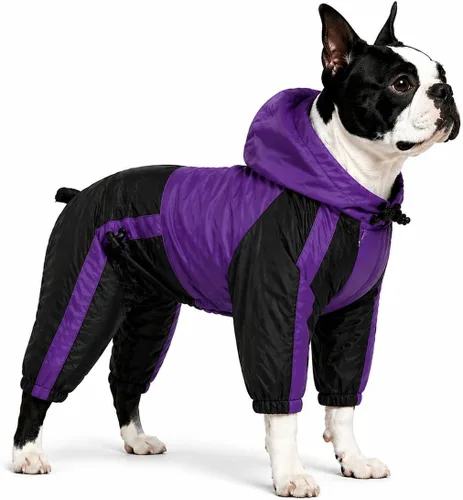 Miniatura 17 de Ropa para mascotas, ropa para perro, ropa para lluvia, nieve, impermeables, cuatro patas, impermeable para perros pequeños, medianos, grandes, Rojo