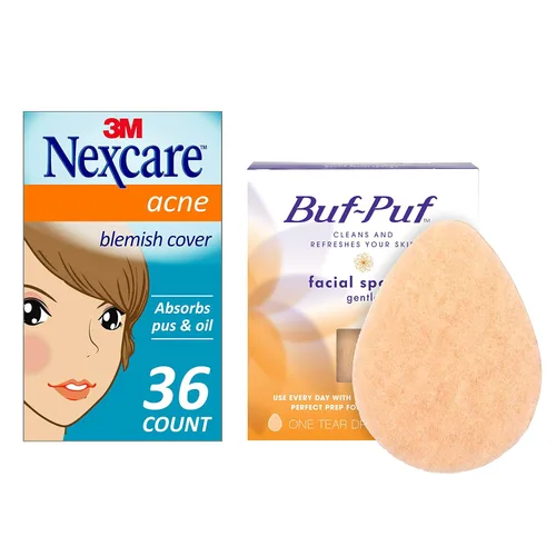 Esponja facial regular, elimina la suciedad profunda y el maquillaje que causa brotes y puntos negros, reutilizable, exfoliante, blanco (1 unidad) +