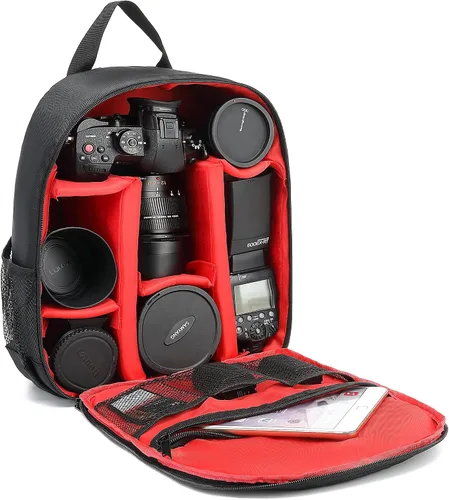 Miniatura 8 de Cámara digital DSLR impermeable Sling Mochila Bolsa de hombro para senderismo unisex Viajar (verde)