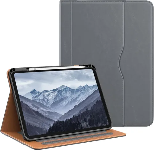 Miniatura 21 de OKP Funda para iPad de 11 pulgadas (A16) 2025 / 10ª generación 2022, para iPad 11ª/10ª de 10.9 pulgadas con funda de cuero PU de visualización Rosa