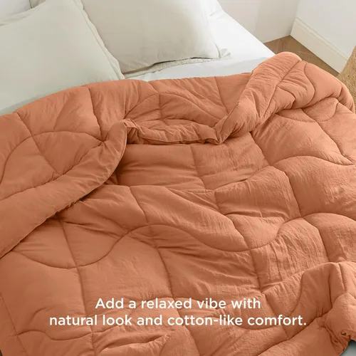 Miniatura 6 de Bedsure - Edredón tamaño queen, acolchado, para todas las estaciones, ultrasuave, plumón alternativo prelavado y relleno de edredón con 4 pestañas