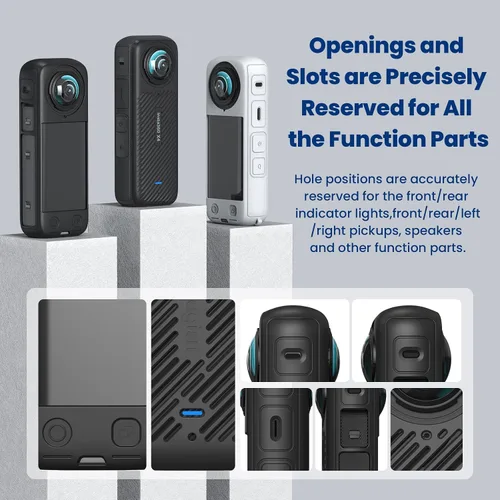 Miniatura 5 de Insta 360 X4 Lens Guards - Funda de silicona y protectores de pantalla compatibles con Insta360 X4