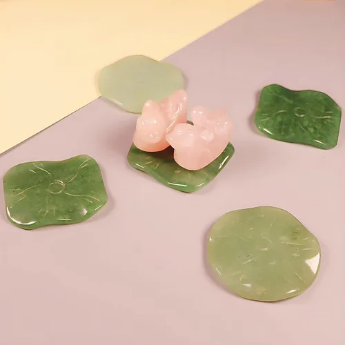 Miniatura 5 de YGLINE Figura de cuarzo rosa natural con patos mandarinas, Feng Shui, pájaros amorosos en hoja de loto para amor y romance