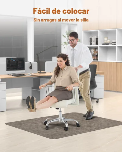 Miniatura 8 de Blvornl Alfombrilla para silla de oficina para suelo de madera dura, 35.4"×47.2" alfombrilla para silla de computadora de escritorio para madera