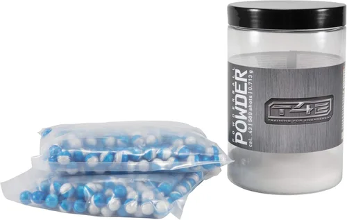 Miniatura 4 de Umarex T4E - Munición de bola de polvo de calibre .43 prémium para pistolas de paintball, 500 unidades, multicolor (bola de polvo calibre .43)