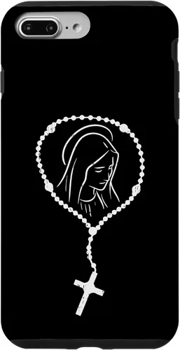 Miniatura 11 de iPhone 11 Rosario Virgen María Dios Jesús Fe religioso católico estuche de regalo