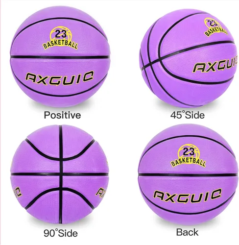 Miniatura 6 de Baloncesto de goma gruesa para niños y jóvenes, tamaño 3/4/5/6/7, para exteriores, colorido, 22/25.5/27.5/28.5/29.5 pulgadas, para regalos