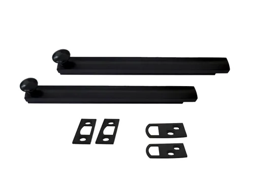 Miniatura 15 de QCAA Perno de superficie oculta de latón macizo resistente, 4 pulgadas, negro mate, paquete de 1, fabricado en Taiwán Níquel Satinado