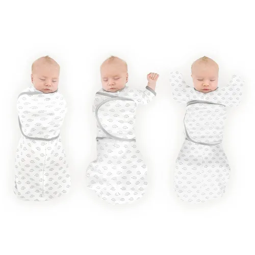Miniatura 30 de SwaddleDesigns Saco de Envolver Omni de 6 Vías con Brazos Arriba para Recién Nacido, Más Opciones para Calmar el Reflejo de Moro, Mejora el Sueño