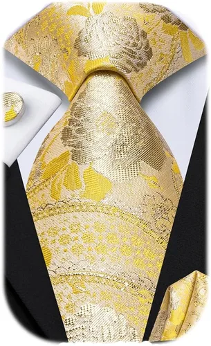 Miniatura 73 de Dubulle Corbata tejida de cachemira para hombre y gemelos de pañuelo para hombre, conjunto de gemelos para boda formal y negocios