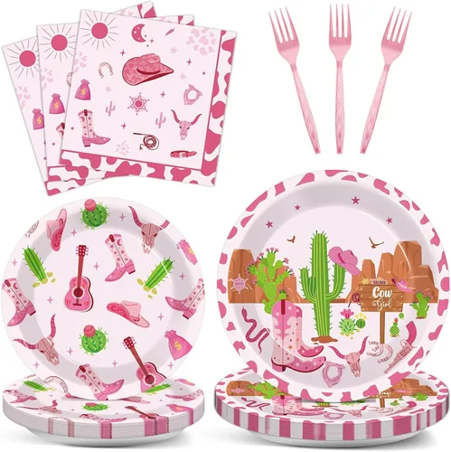 Miniatura 34 de gisgfim 96 piezas de suministros para fiesta de cumpleaños con tema de animales de granja, vajilla de granero, primer cumpleaños, platos de papel