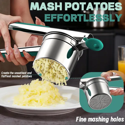 Miniatura 3 de Ricer de papas grande de 15 oz para puré de papas, resistente 18/8 de acero inoxidable para alimentos para bebés y máquina de spaetzle, herramienta