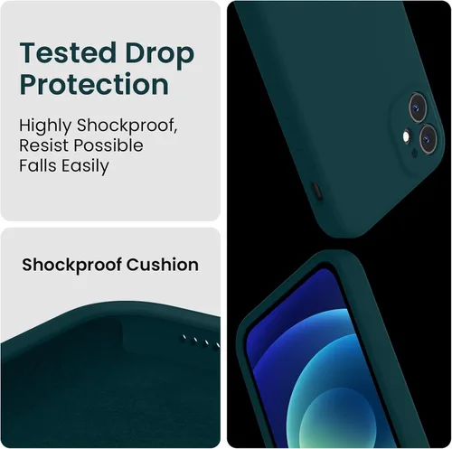 Miniatura 6 de FireNova Funda diseñada para iPhone 11, [borde recto] mejorada [protección de cámara] Funda de silicona con forro de microfibra suave antiarañazos