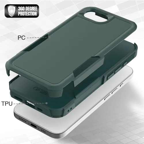 Miniatura 155 de Jeylly Funda para iPhone SE/Funda para iPhone 5S, Exterior de Plástico Duro que Absorbe Golpes + Interior de Silicona de Goma Defensor contra