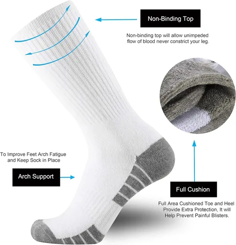 Miniatura 2 de ONKE - Calcetines de algodón absorbentes de humedad para entrenamiento, para hombre