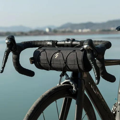 Miniatura 6 de ROCKBROS - Bolsa para manillar de bicicleta pequeña, bolsa de barra de bicicleta práctica, bolsas delanteras de bicicleta, bolsa de almacenamiento