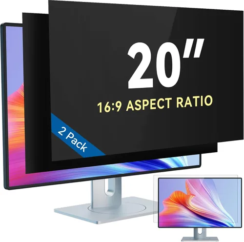 Miniatura 16 de IPROKKO Paquete de 2 filtros de pantalla de privacidad de computadora de 21.5 pulgadas para monitor de pantalla ancha de 16:9, protector de Pantalla