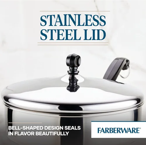 Miniatura 7 de Farberware Tapa clásica de acero inoxidable para freír, Sartén para saltear (2.75 cuartos de galón), Plateado