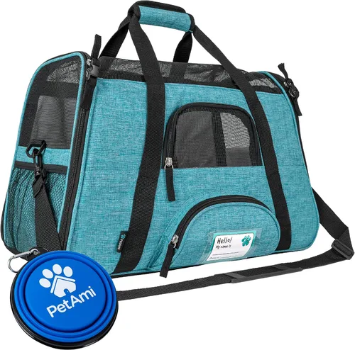 Miniatura 32 de PetAmi Transportador de mascotas aprobado por aerolíneas para gatos, transportador de perros de lados suaves para perros pequeños, suministros