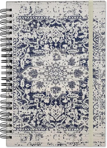 Miniatura 19 de Cuaderno de espiral de tapa dura, cuaderno de espiral con rayas anchas, tamaño A5, 5.5 x 8.3 pulgadas, papel grueso de 80 GSM, 60 hojas y 120