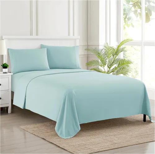 Miniatura 29 de Juego de sábanas de 1800 hilos – Sábanas de microfibra cepillada suave de calidad egipcia – Juego de ropa de cama de lujo con sábana encimera