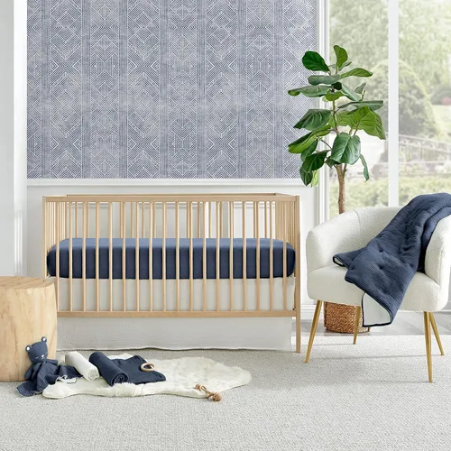 Miniatura 10 de Levtex Baby - Juego de cama de muselina en nube para cuna - Juego para habitación infantil - Estrellas beige y cacao - Muselina texturizada gris