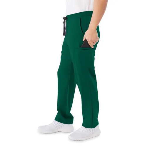 Miniatura 4 de ave. Pantalón médico Clinton unisex de pierna recta con seis bolsillos en Hunter, talla XXL