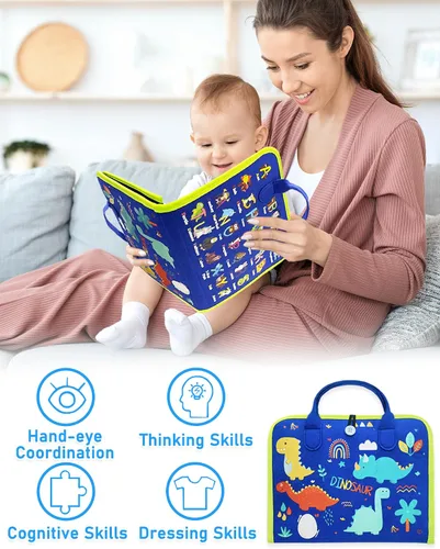 Miniatura 6 de Exorany Busy Board Juguetes Montessori para Niños Pequeños y Niñas Regalos de Cumpleaños, Juguetes Sensoriales para Niños Pequeños, Actividades