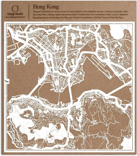 Miniatura 27 de O3 Design Studio Aberdeen - Mapa de papel cortado en papel blanco de 12 x 12 pulgadas