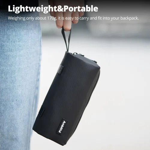 Miniatura 8 de AMBITFUL ZOOM P1 - Estuche de almacenamiento para DJI Osmo Pocket 3/4/360, bolsa de transporte de piel sintética impermeable, bolsa de viaje de gran