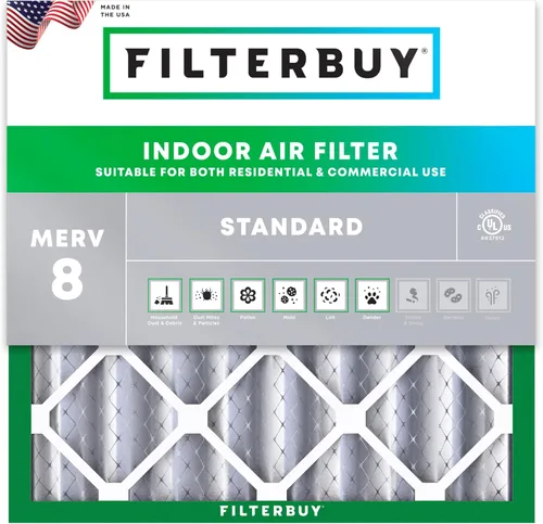 Miniatura 21 de Filterbuy - Filtro de aire MERV 8 de 8x14x1, defensa esencial contra el polvo y las alergias (1 unidad), filtros plisados electrostáticos