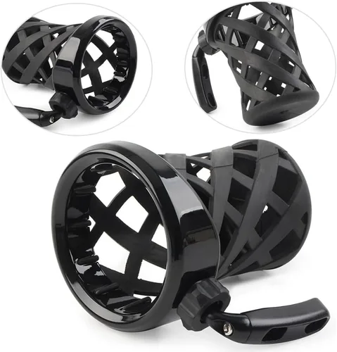 Miniatura 2 de Zhisheng Accesorio para manillar de motocicleta: cesta más larga para bebidas/portavasos para embrague/soporte de percha de freno para Harley, negro