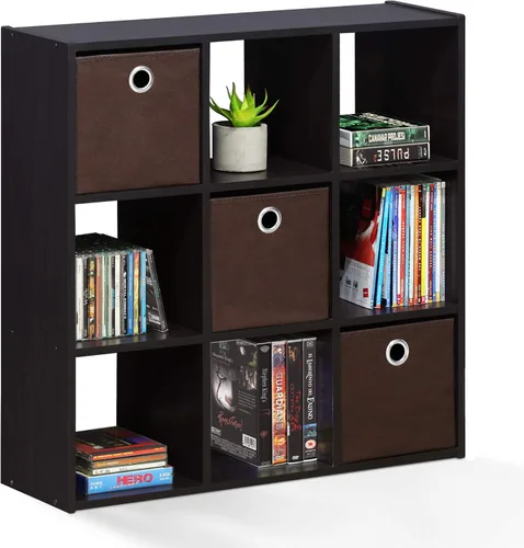 Miniatura 37 de Furinno - Estantería clásica para libros, estantes de almacenamiento, roble francés