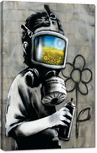 Miniatura 25 de Yatsen Bridge Arte Callejero Clásico Banksy Graffiti Arte de Pared Detrás de la Cortina Pósters Pinturas en Lienzo Imágenes de Graffiti Coloridas