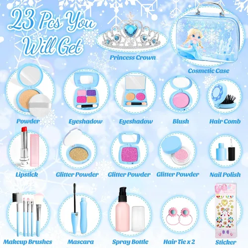 Miniatura 6 de INNOCHEER Maquillaje de Simulación para Niños Pequeños, Juego de Maquillaje de Juguete para Niños de 3 a 5 años, Kit de Maquillaje de Simulación
