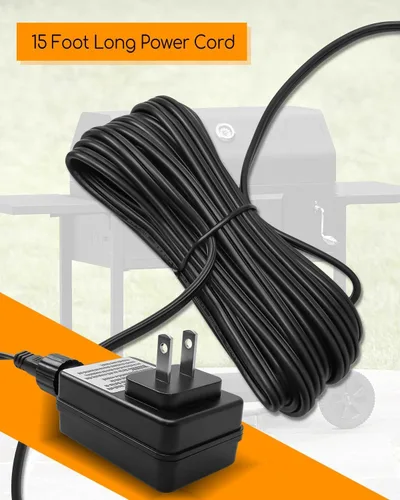 Miniatura 4 de Pieza de repuesto para cable de alimentación compatible con la parrilla digital Masterbuilt Gravity Series 560 800 1050 XL, accesorios de adaptador