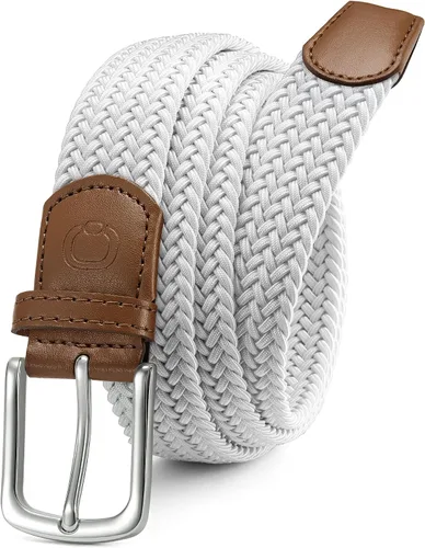 Miniatura 12 de CHAOREN Cinturón para hombre, cinturón de golf trenzado elástico para hombres de 1 3/8 pulgadas, regalo para pantalones de golf, pantalones cortos