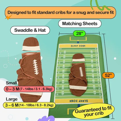 Miniatura 6 de Cuddle Club Juego de regalo para recién nacido, incluye manta para envolver, sombrero y sábana para cuna en estilos divertidos, para bebés niños