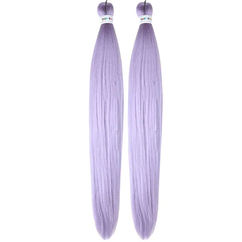 Miniatura 14 de Cabello estirado de fibra Kanekalon para trenzar con cabello humano, color oro rosado, 30 pulgadas